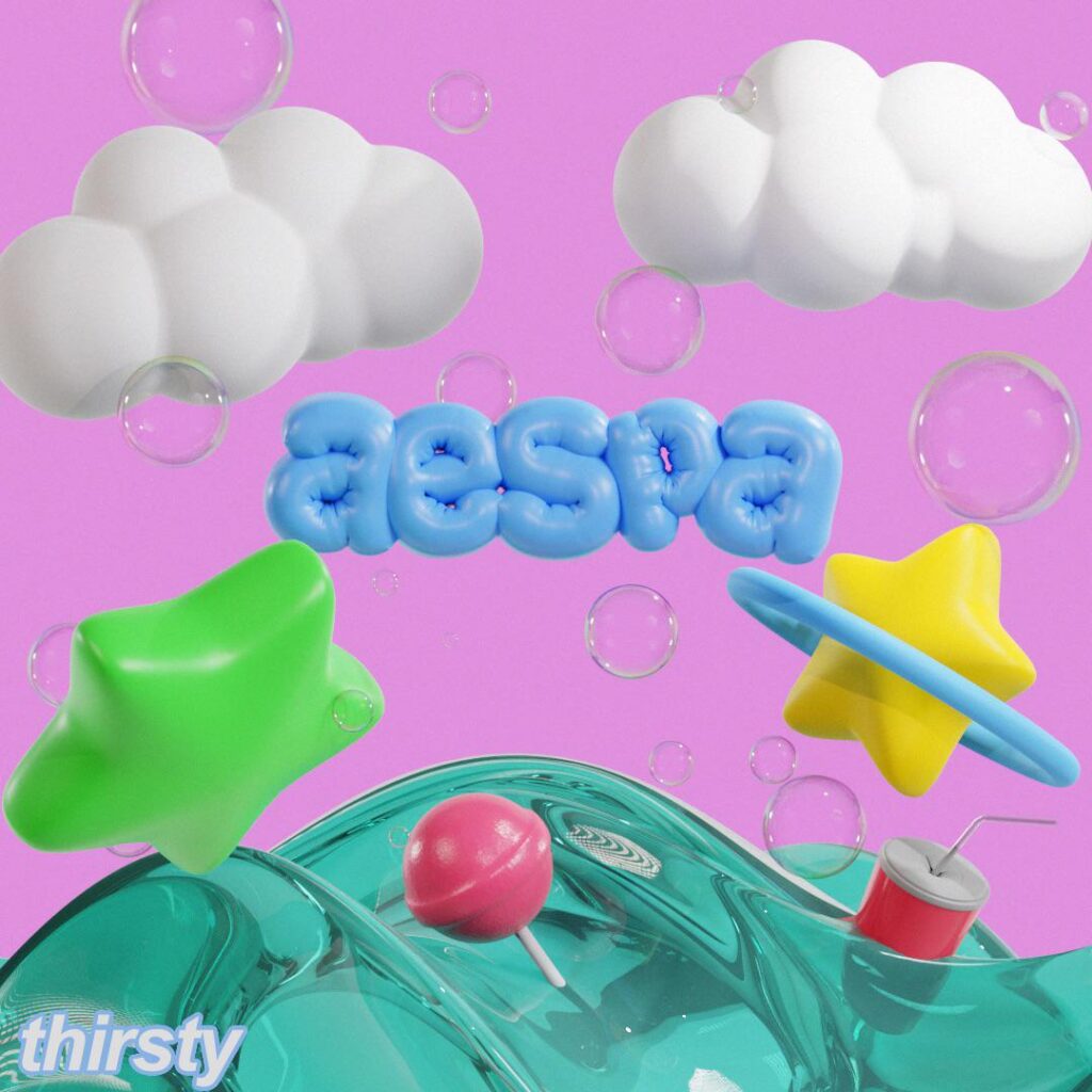 In love with their new comeback and especially "Thirsty" so i made a mockup song artwork for it ⭐️