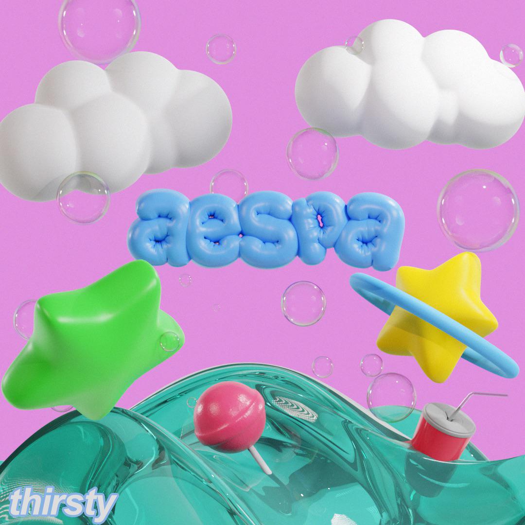 In love with their new comeback and especially "Thirsty" so i made a mockup song artwork for it ⭐️