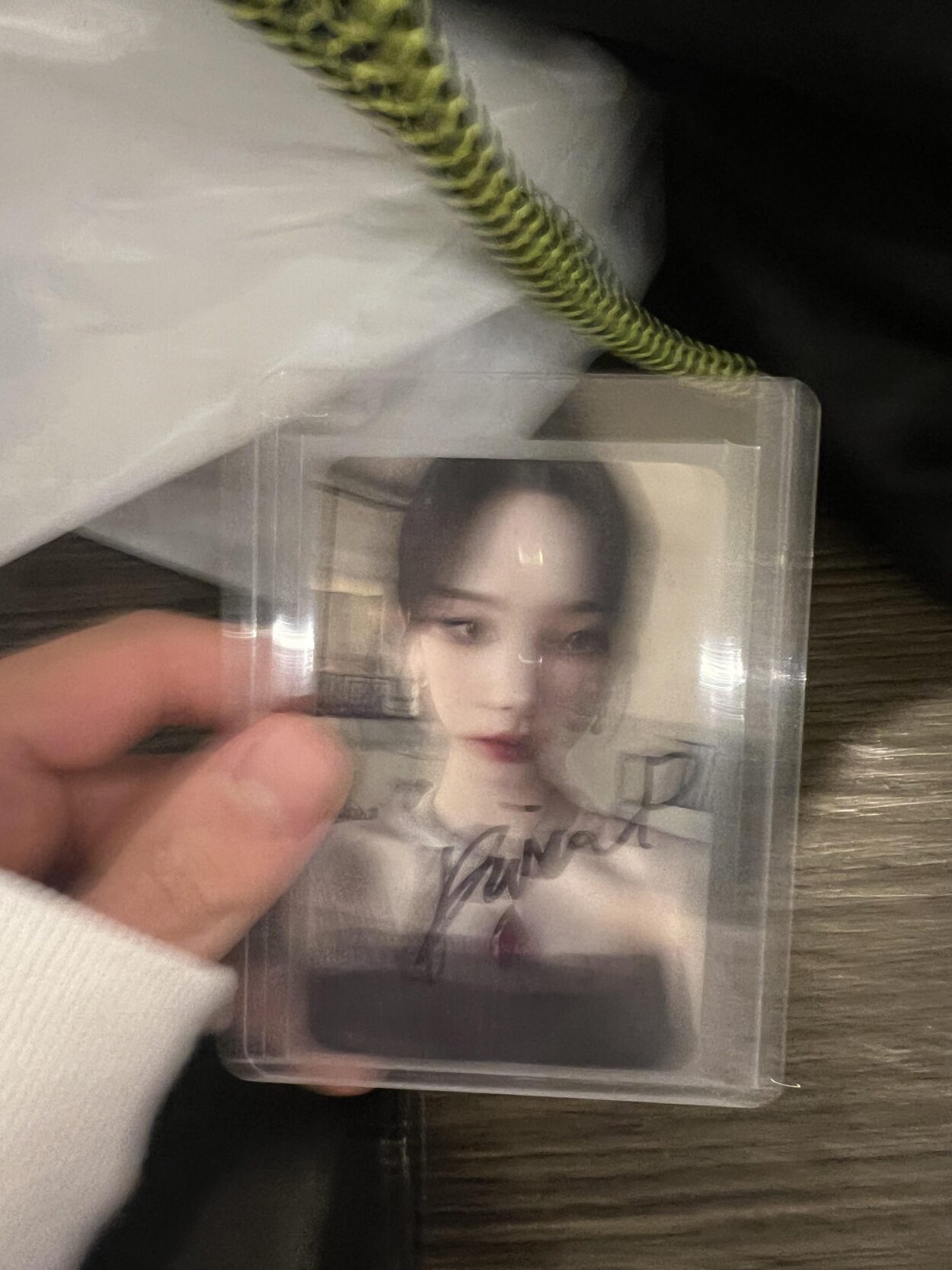 Karina signed my photocard in Atl