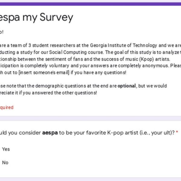 230413 Project Survey: aespa my Community Research