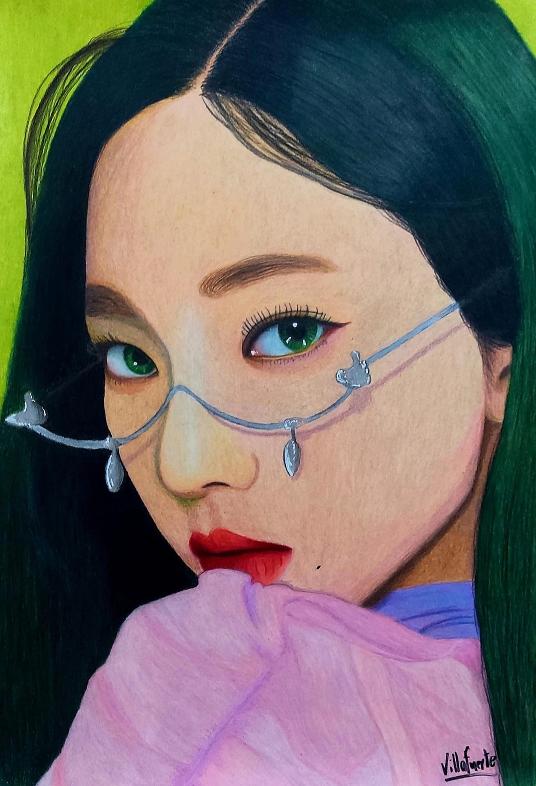 230712 My 2nd Karina drawing in colored pencils :))