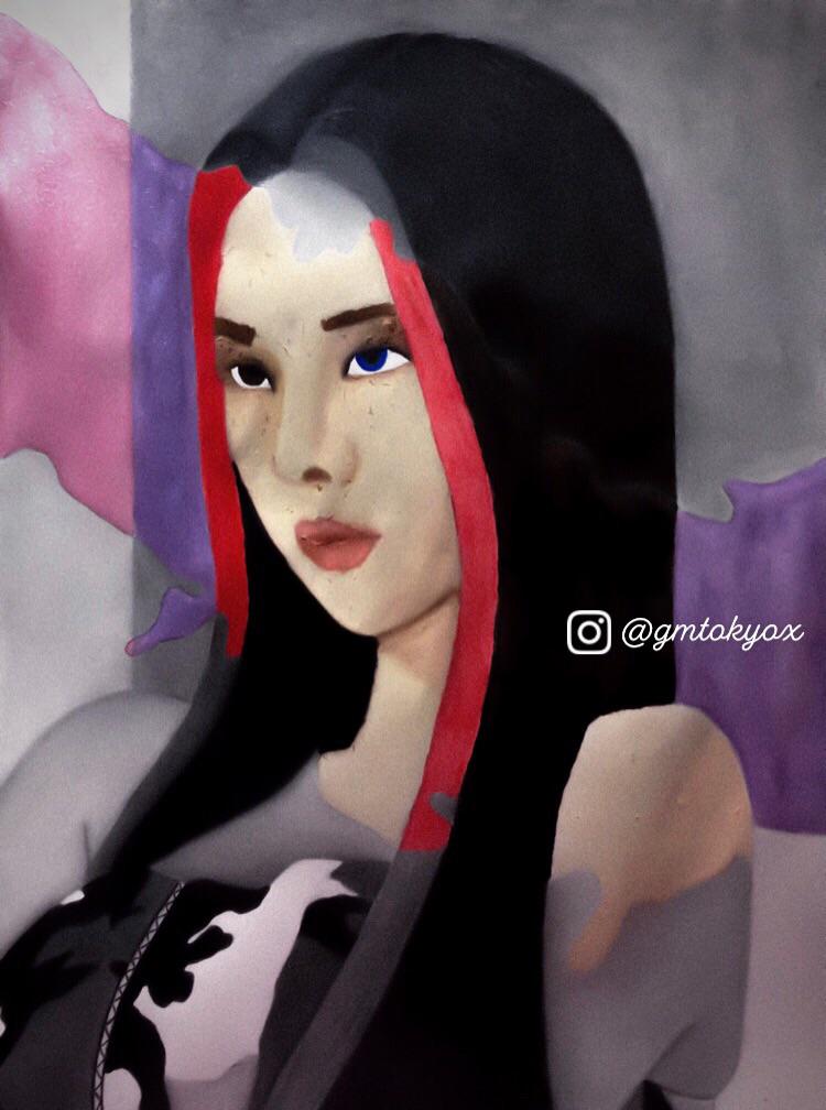 Karina❤️‍🔥 (ignore the paper pilling, I used crayola markers)