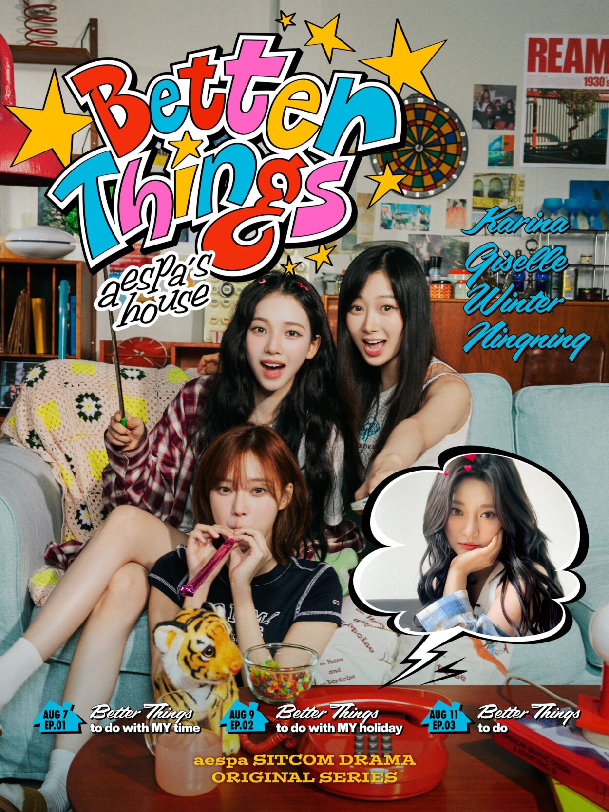 230802 aespa - Better Things (Sitcom Poster)
