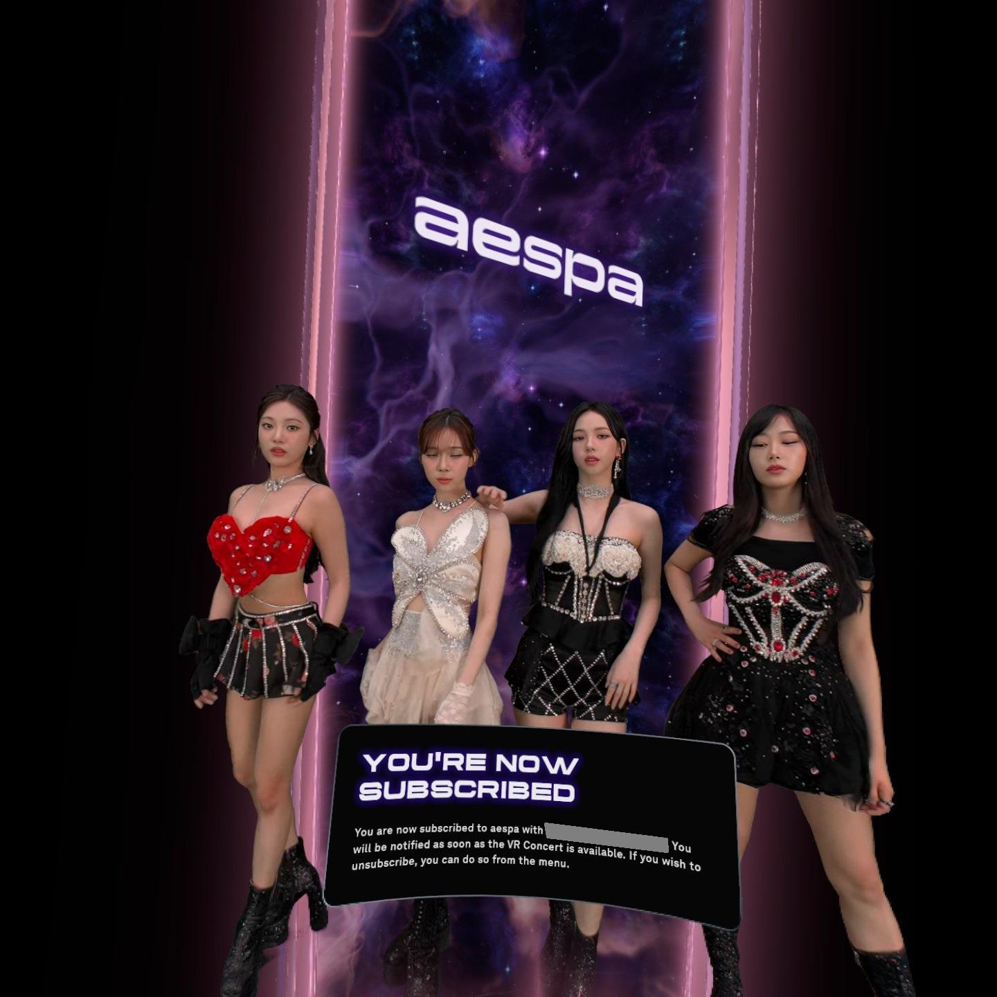 Aespa VR concert listed as coming soon in AmazeVR app