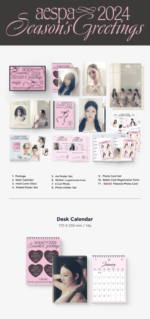 231024 aespa Twitter Update - 2024 SM ARTIST SEASON’S GREETINGS (Package Details)