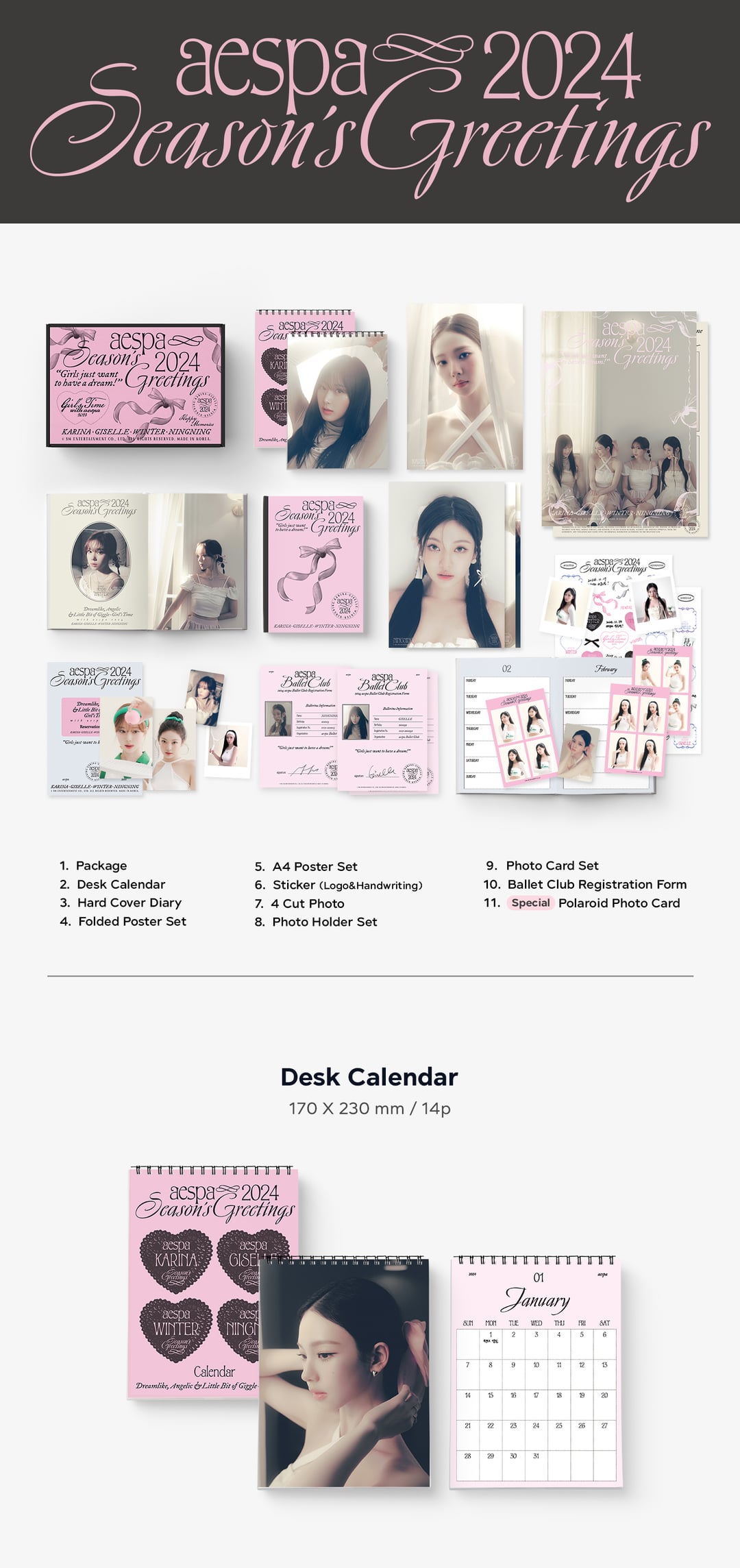 231024 aespa Twitter Update - 2024 SM ARTIST SEASON’S GREETINGS (Package Details)