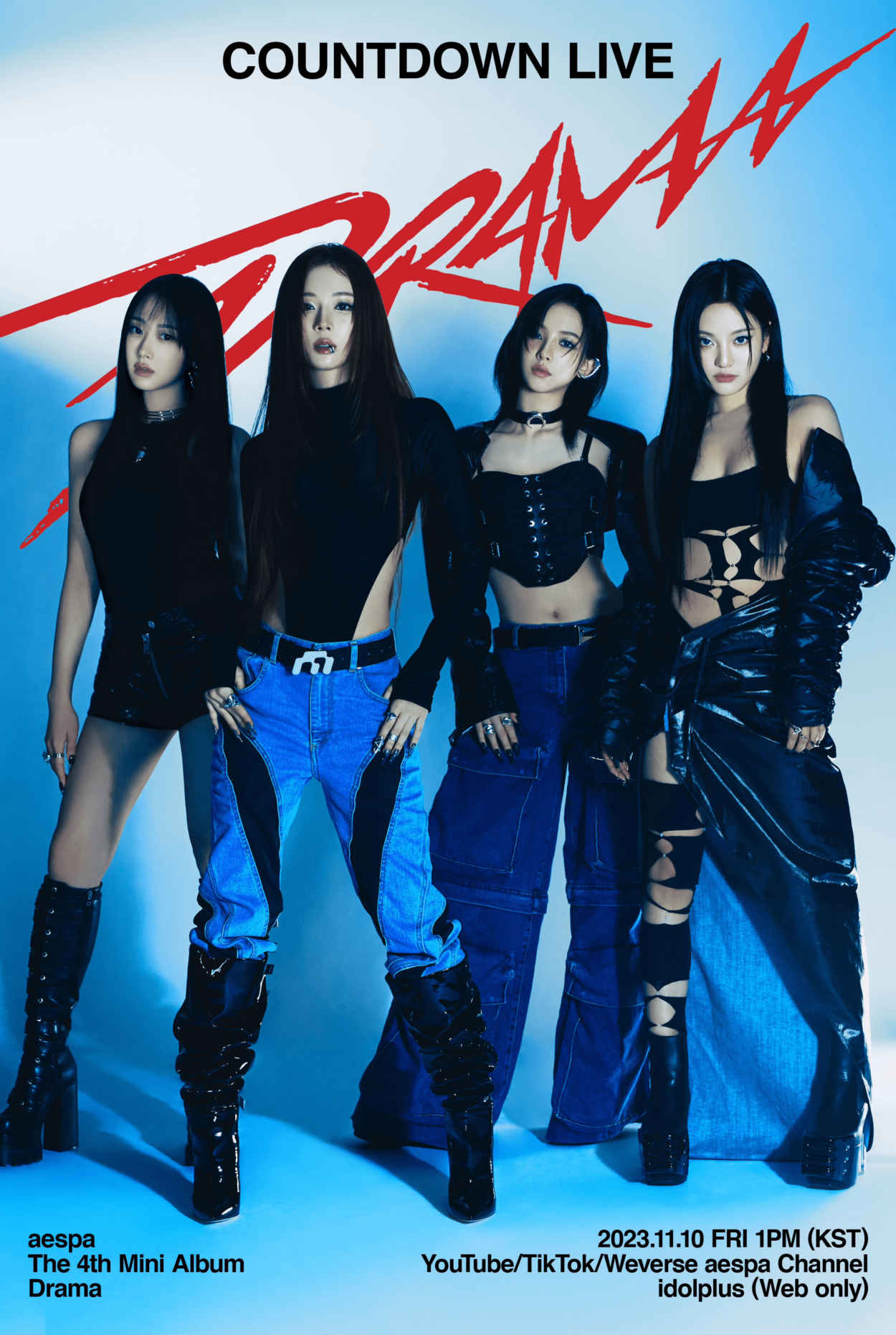 231105 aespa - The 4th Mini Album: Drama (Countdown Live Teaser Poster)