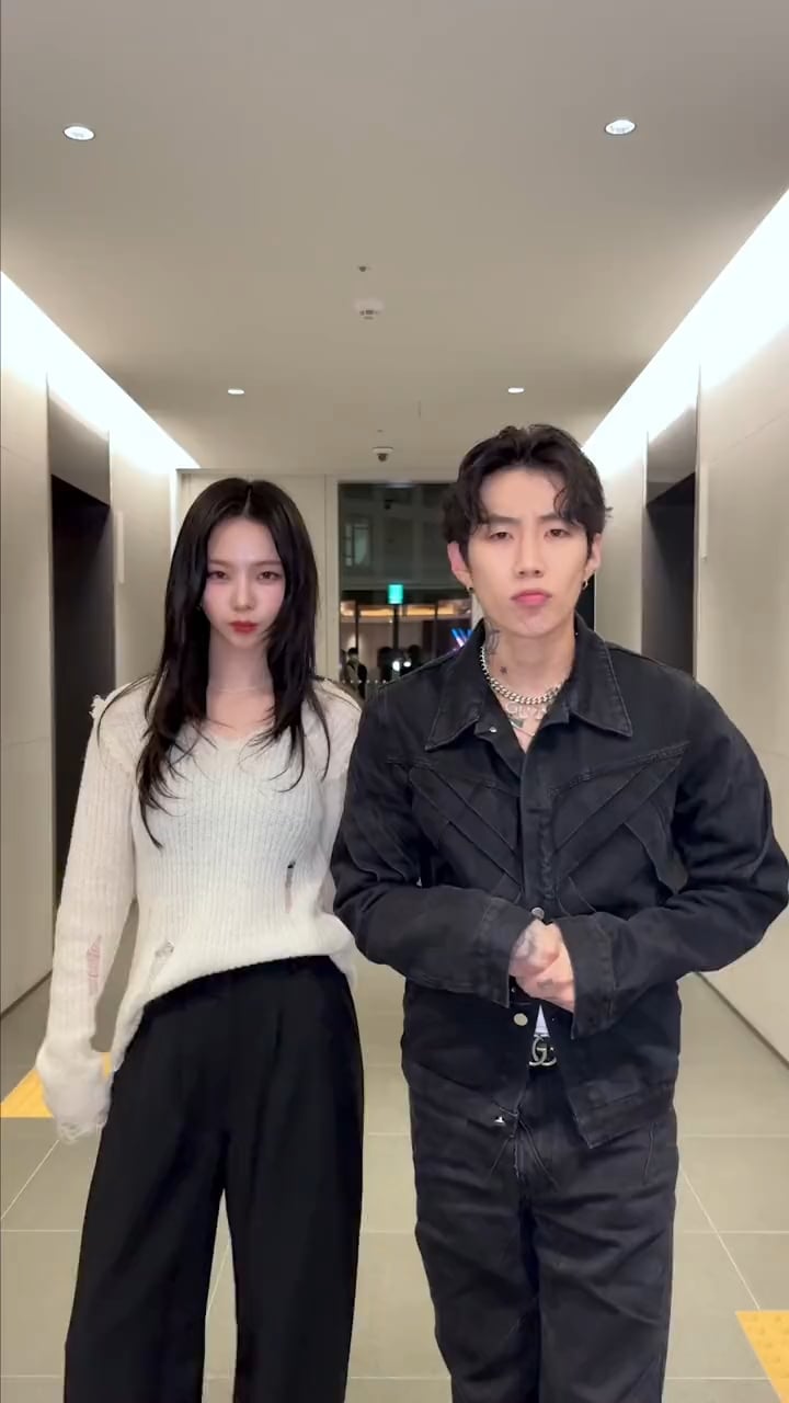 231114 aespa TikTok Update with Karina - #ImtheDrama with Jay Park 😎💙