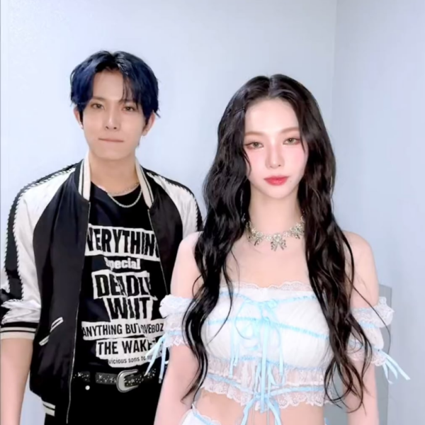 231122 aespa TikTok Update with Karina and Winter - #ImtheDrama with ENHYPEN Heeseung and Sunghoon 🍊😈