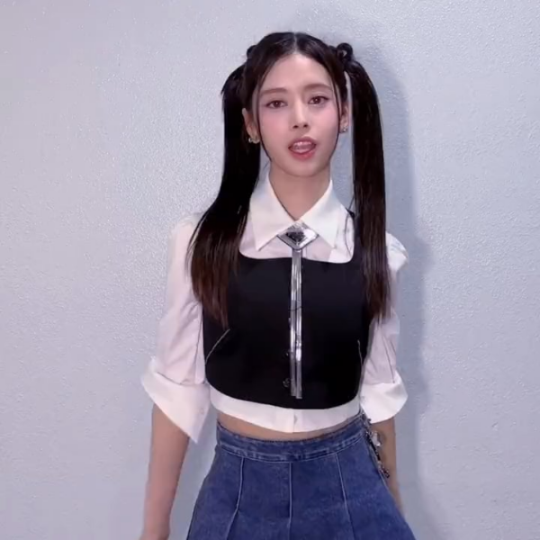 231114 NiziU TikTok Update with Giselle - #HEARTRIS_Challenge with NiziU Rima