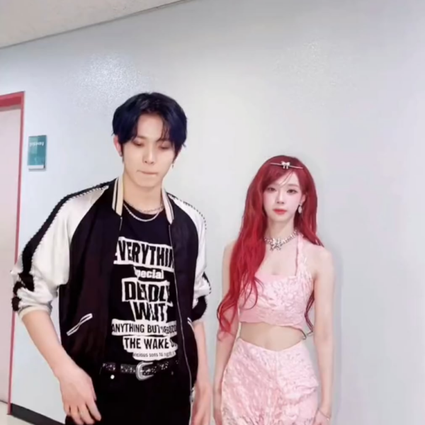 231123 Enhypen TikTok Update with Karina and Winter - Sweet Venom Dance Challenge with Heeseung and Sunghoon