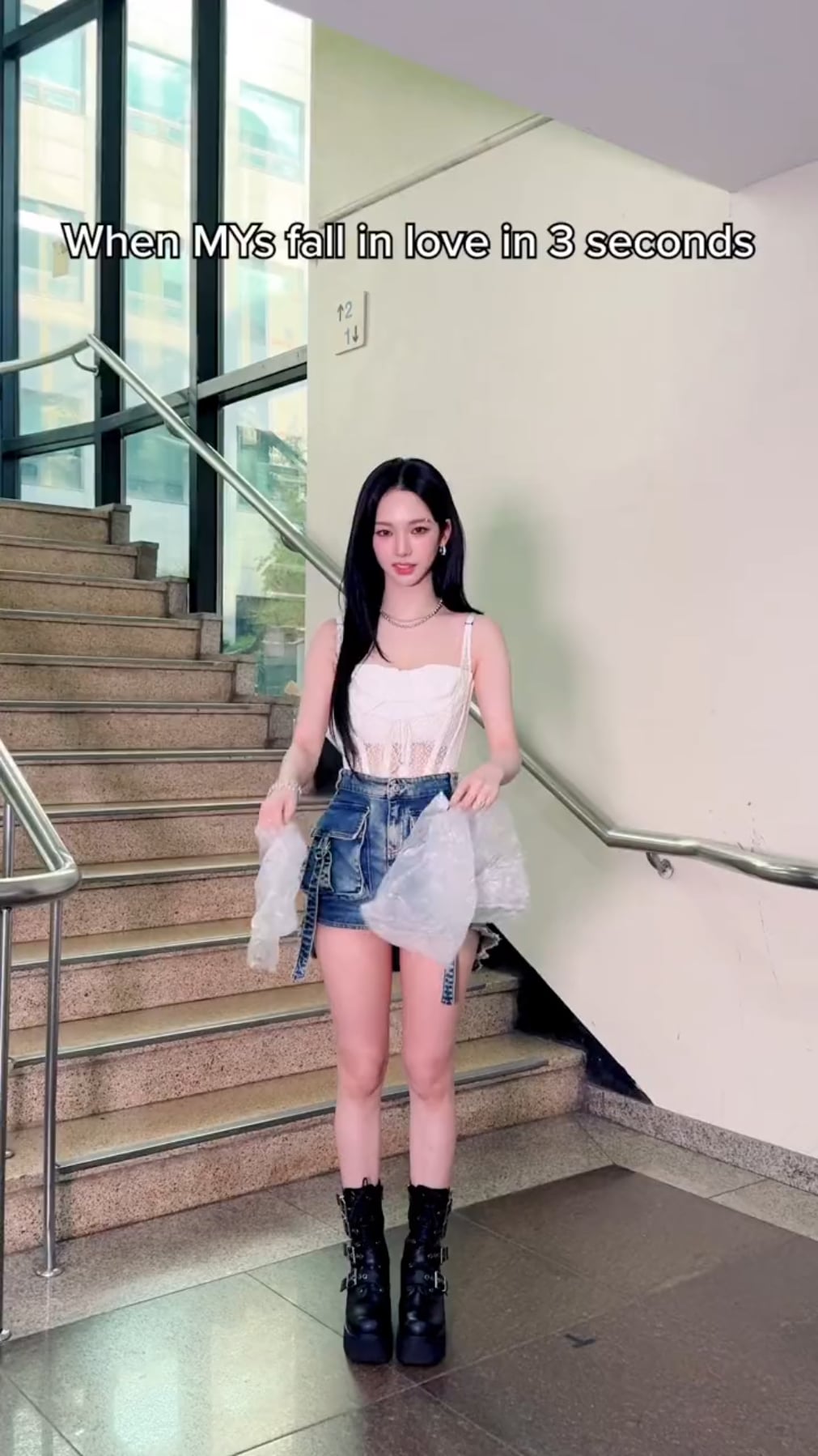 231123 aespa TikTok Update with Karina - When MYs fall in love in 3 seconds 🍃💕