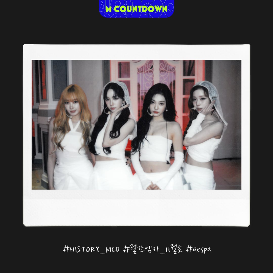 231204 M Countdown Twitter Update with aespa - History MCD Polaroids