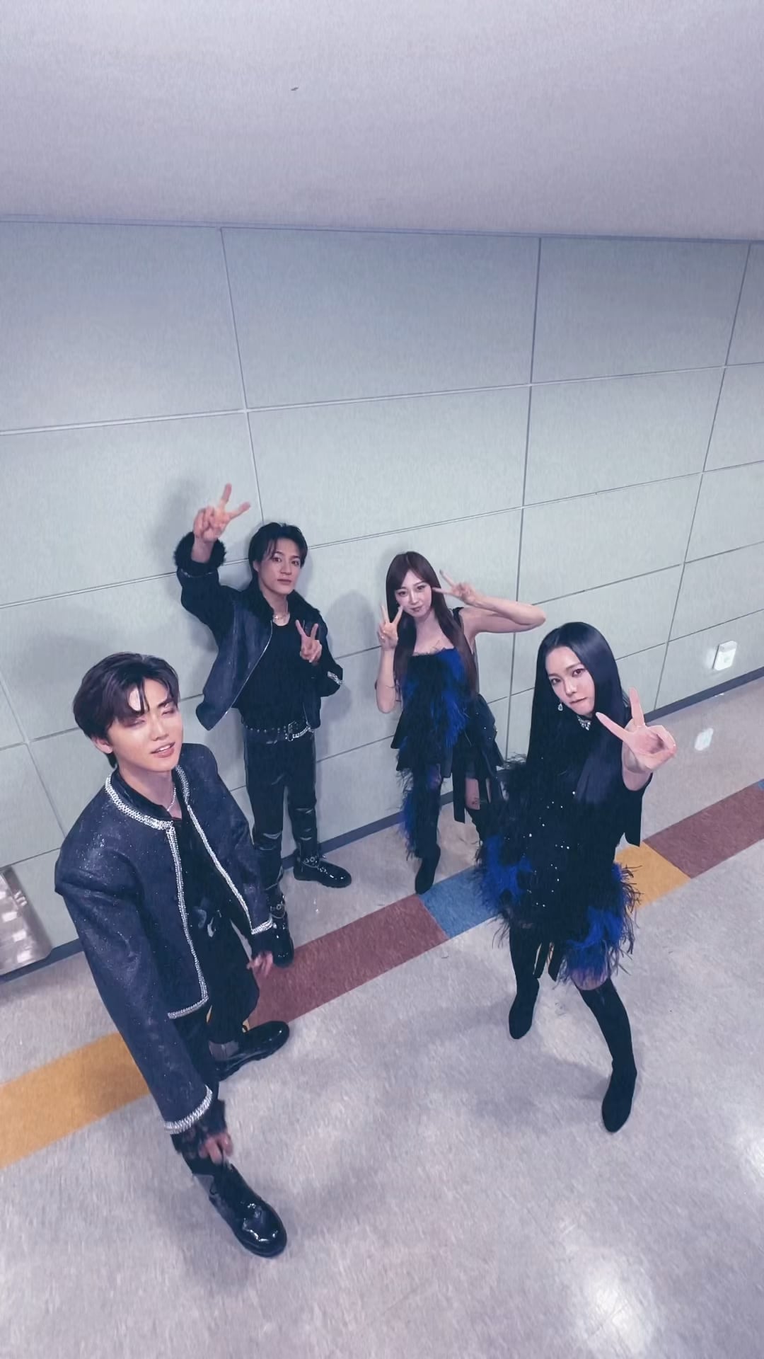 240102 aespa TikTok Update with Giselle & Karina - 💙🐉💙 (with NCT DREAM Jeno & Jaemin)