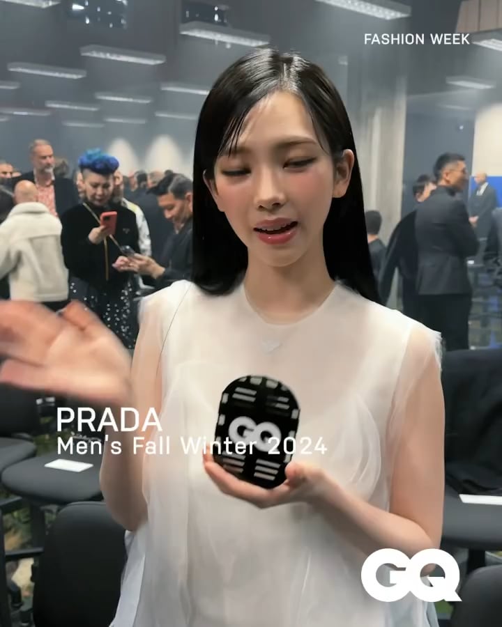 240114 GQ Taiwan Instagram Update with Karina - Karina @ Prada FW24 Menswear Show