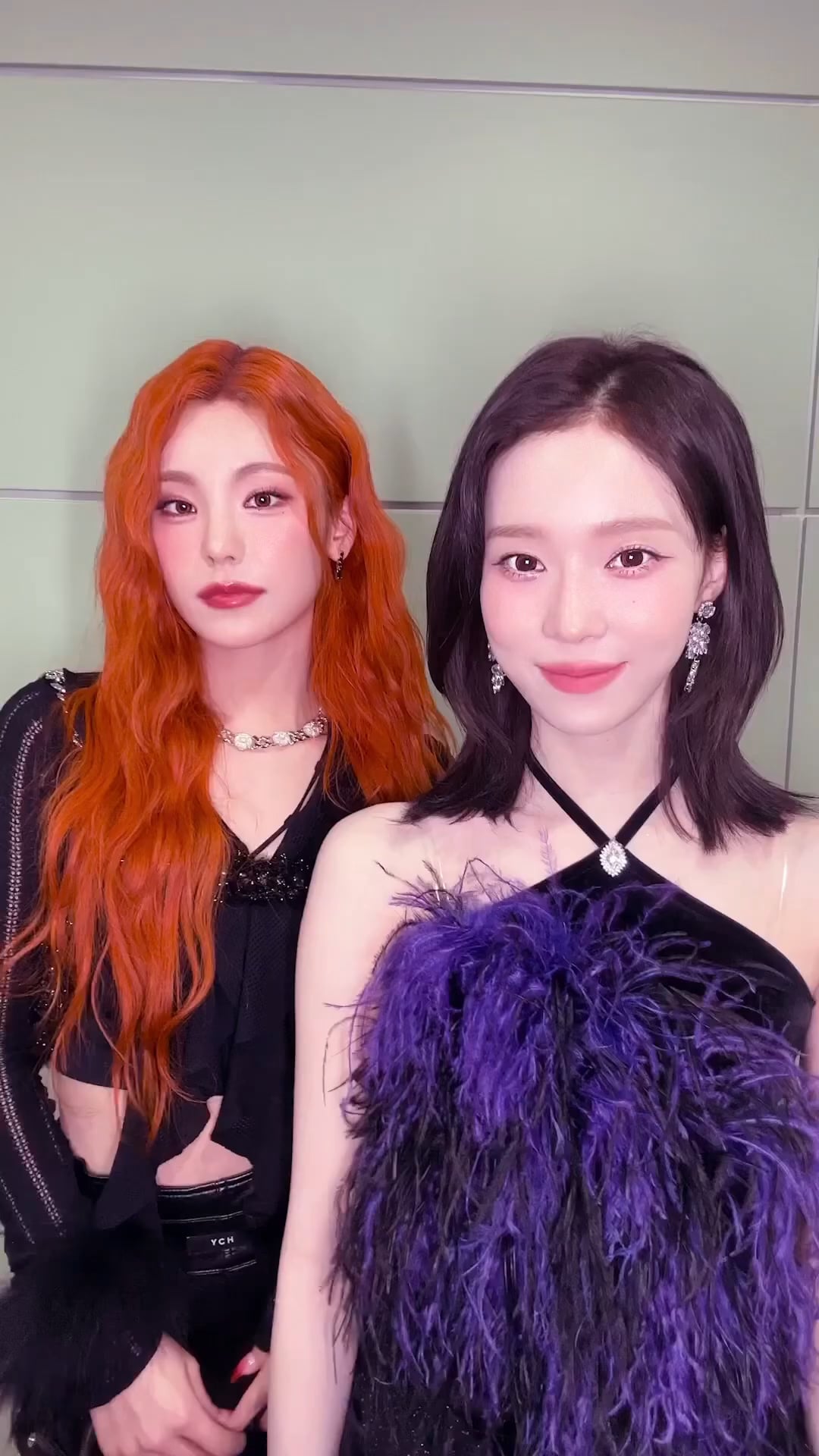 240103 aespa TikTok Update with Winter - Unrelenting Baddest 😸🤘🐶 (with ITZY Yeji)