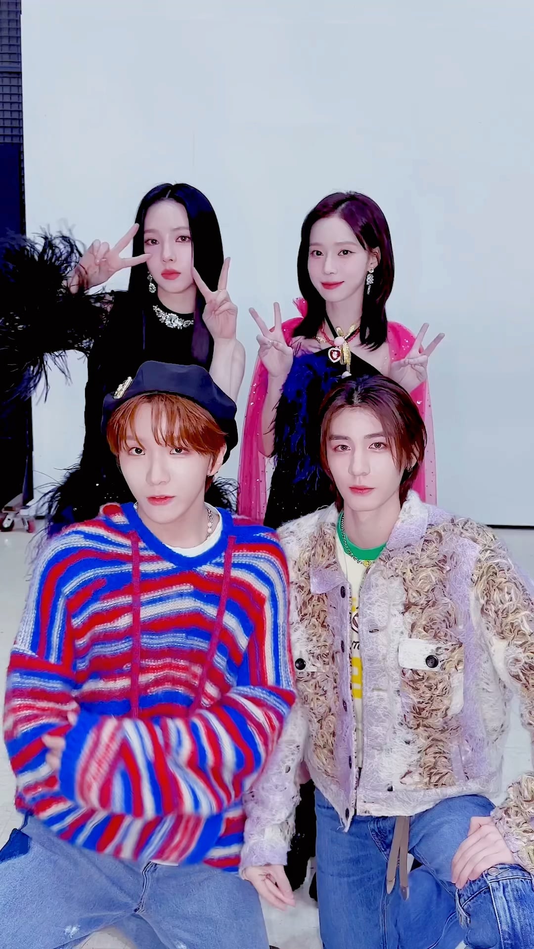 240105 aespa TikTok Update with Karina & Winter - Drama on a wild ride Drama 🎞️🤘 (with BOYNEXTDOOR LEEHAN & WOONHAK)