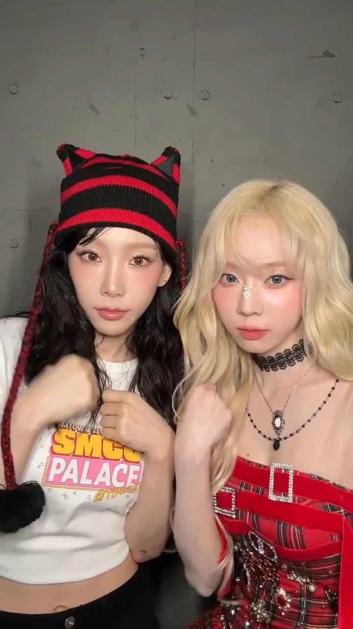 240221 aespa TikTok Update with Winter - 💝🤍 (with Girls Generation Taeyeon)