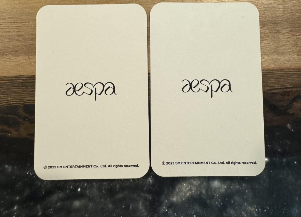 aespa photocard copyrights?