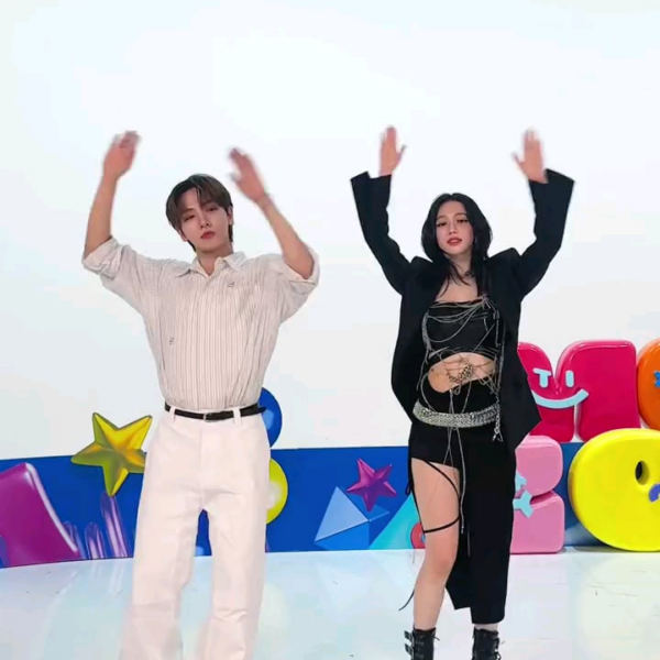 240531 aespa Tiktok Update with Karina - #Armageddon with #JAEHYUN (with BOYNEXTDOOR Jaehyun)