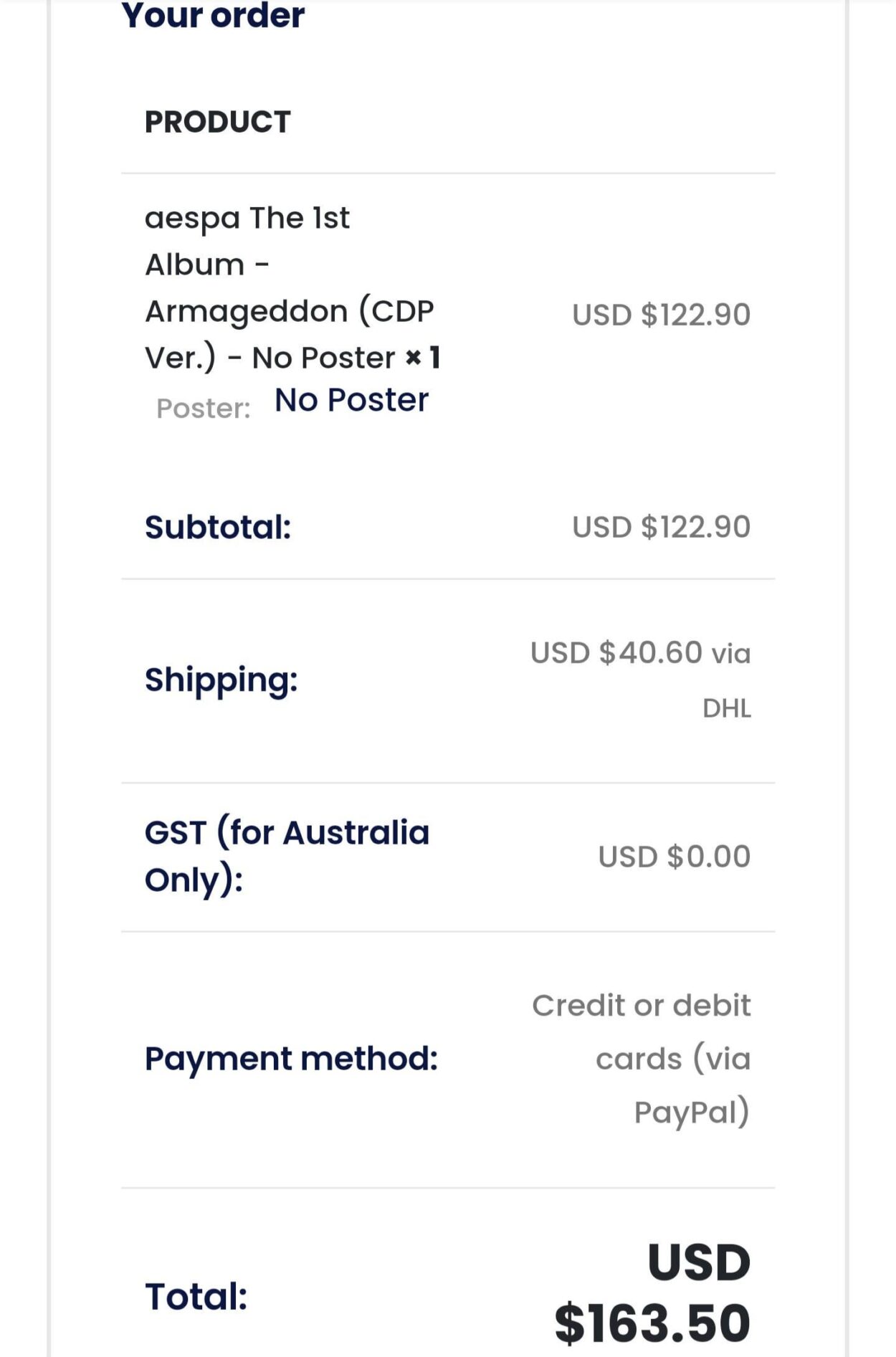 ARMAGEDDON CDP VER ORDER IS OUT NOW JUST GOT MINE