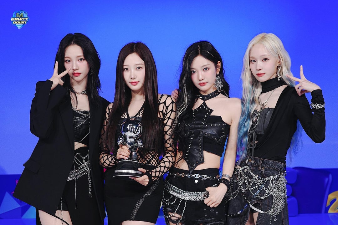 240530 Mnet M Countdown Twitter Update With aespa - No.1 of the Week for “Supernova” Photos