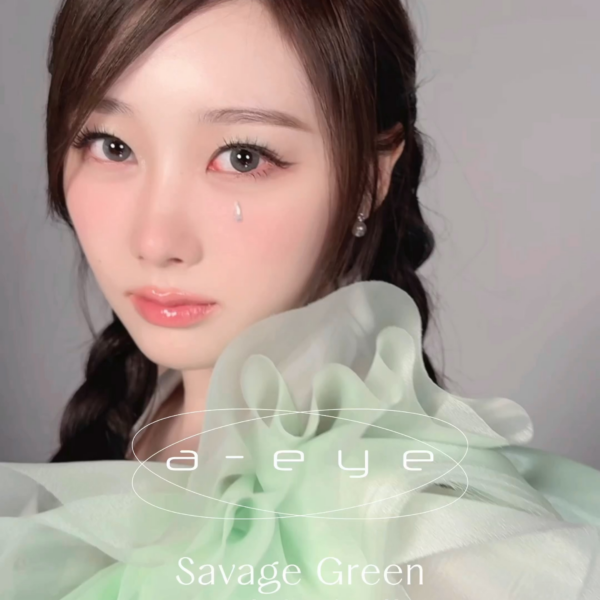 240627 Giselle for Refrear’s a-eye - aespa colored contact lenses, Introducing ‘Savage Green’ worn by Giselle