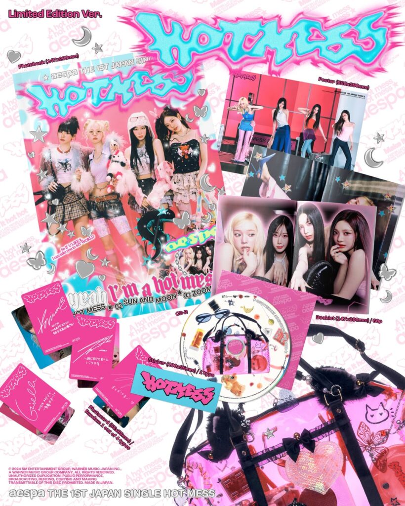 240613 aespa - The 1st Japan Single: Hot Mess (Album Details)