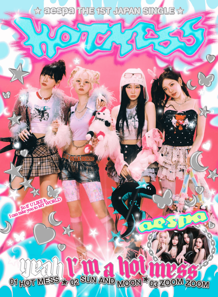 240603 aespa - The 1st Japan Single: Hot Mess (Album Covers)