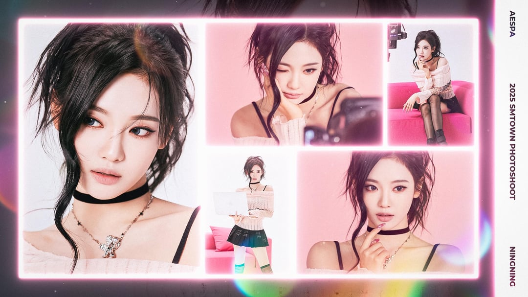 aespa 'SMTOWN 2025 Photoshoot' Collage Style Desktop Background Set #2