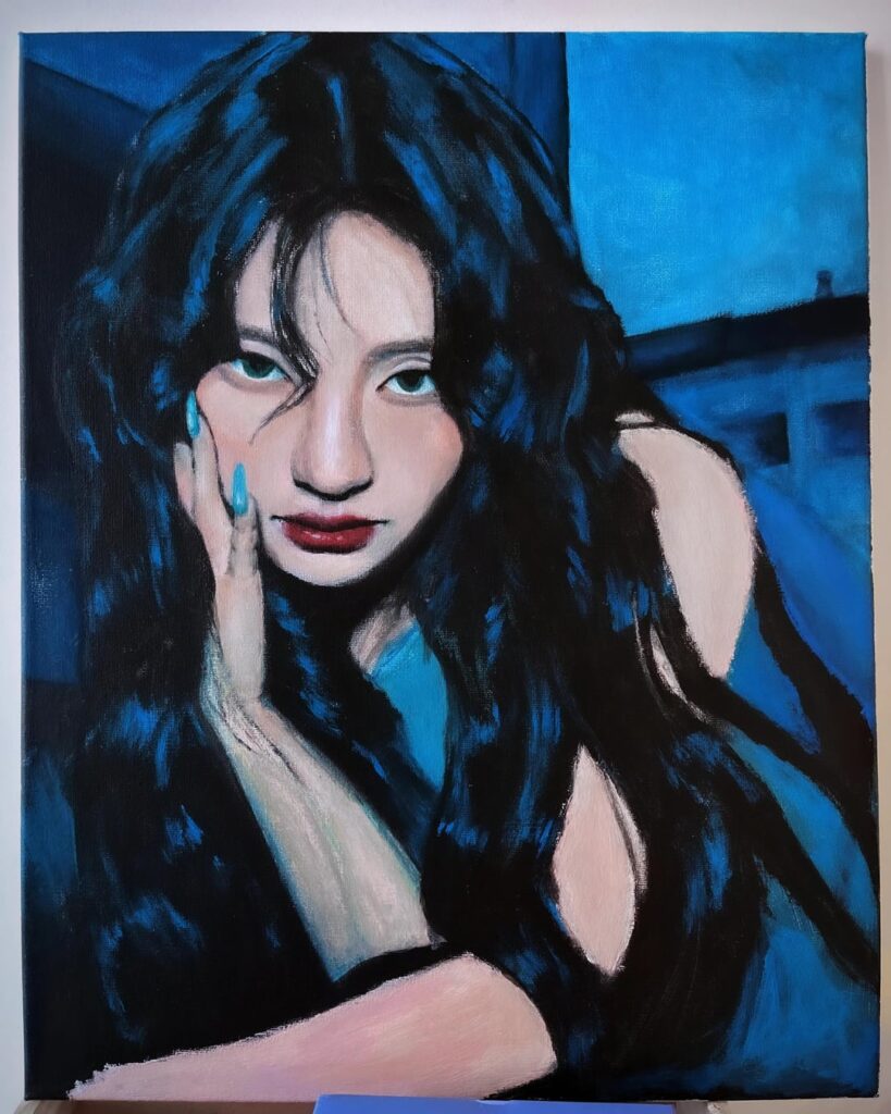 ningning fanart (acrylic painting)