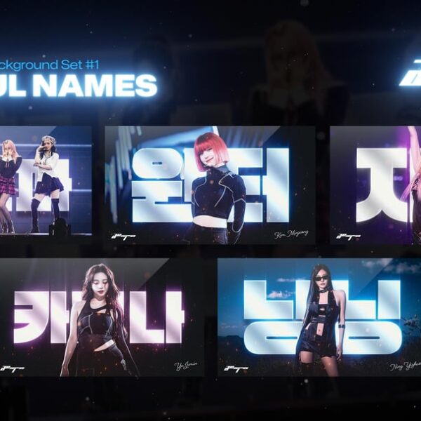 aespa Desktop Background Full Set #1 - Hangul Names