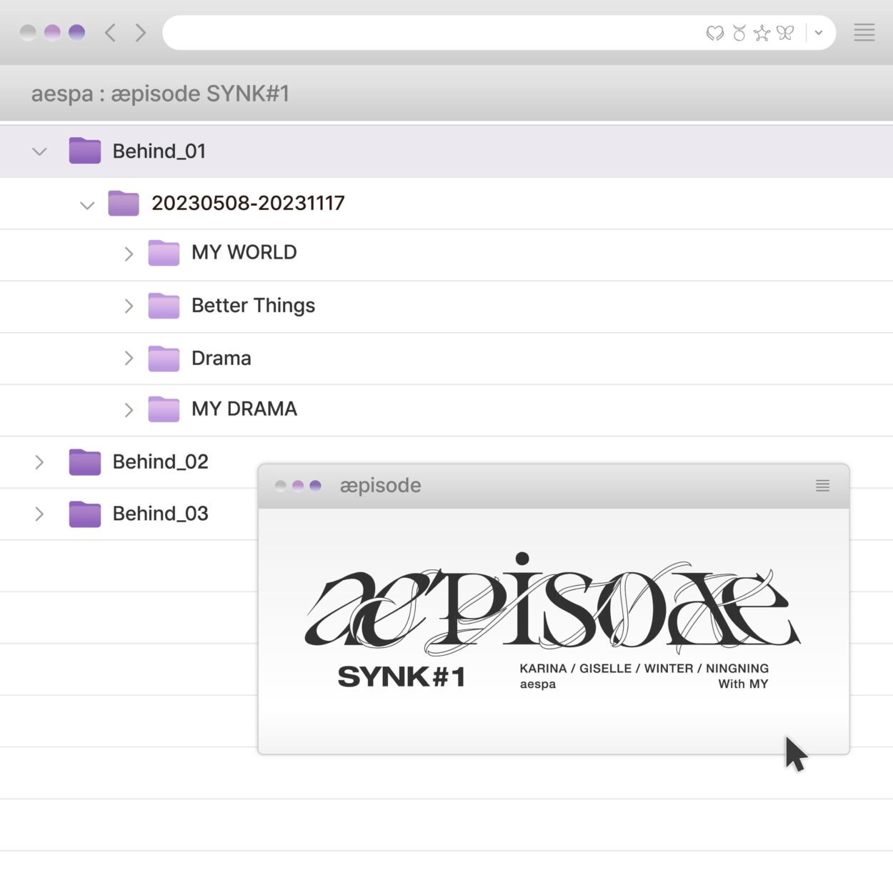 241209 aespa - æpisode SYNK#1: DVD / Blu-ray / Digital Code (Notice Poster)