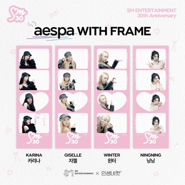 250110 Life 4 Cuts Instagram Update with aespa - SM ENTERTAINMENT 30th Anniversary WITH FRAME OPEN!