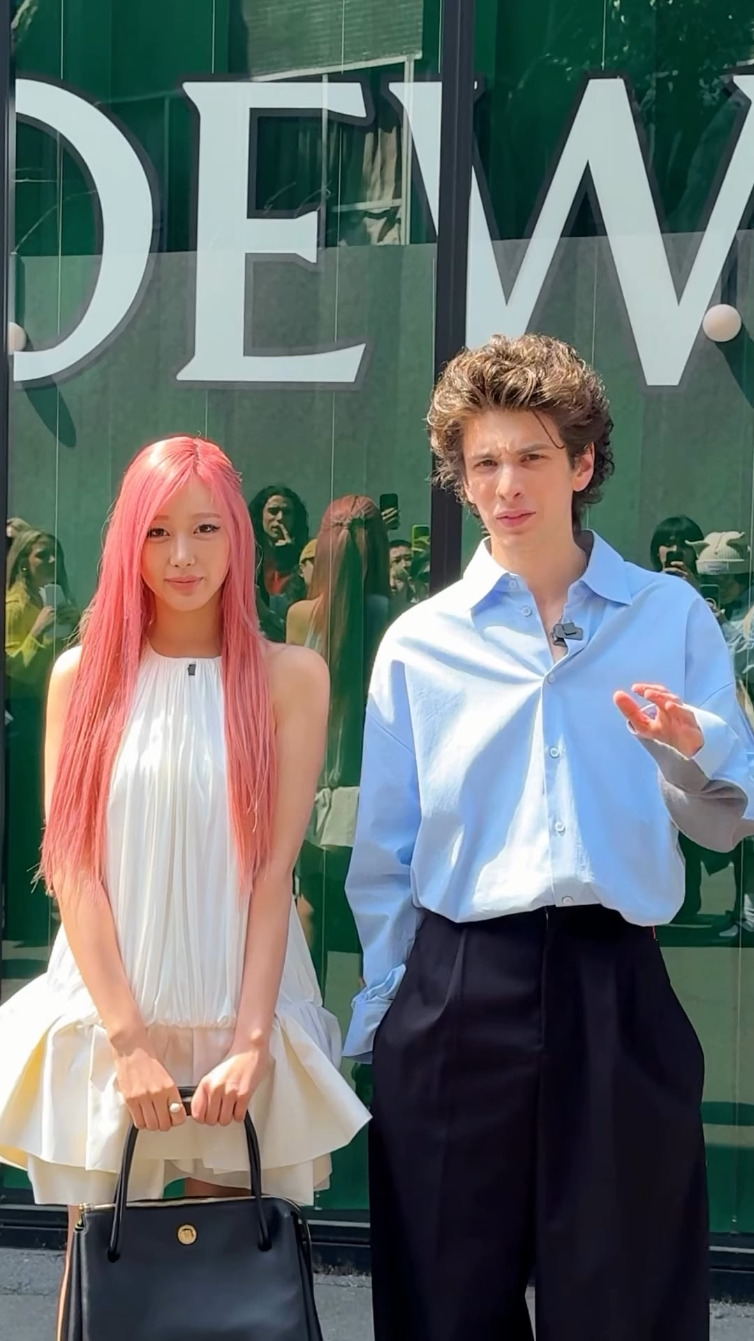 250329 LOEWE Instagram Update with Giselle - Brand Ambassador GISELLE & Mark Eydelshteyn explore the rooms of our LOEWE Crafted World exhibition in Tokyo