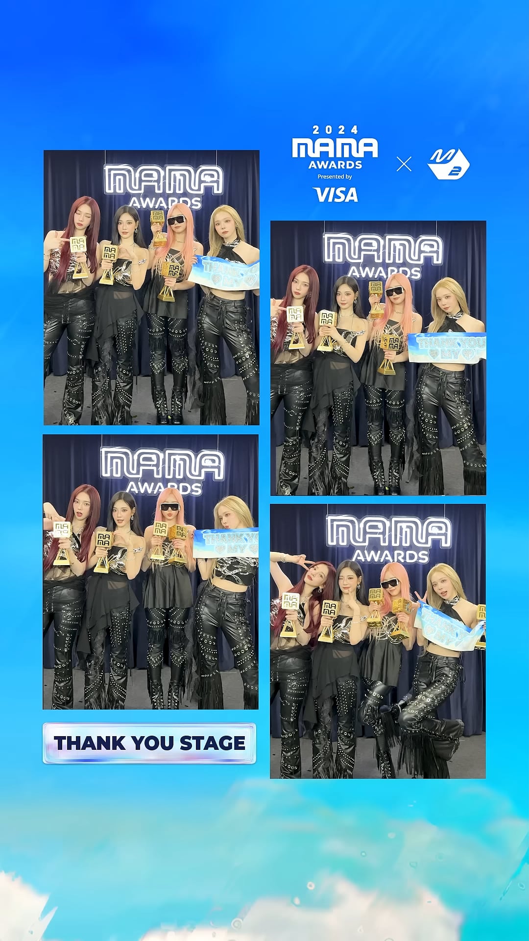 241127 MnetM2 YouTube Shorts Update with aespa - #ThankYouStage 4-Cuts Photo