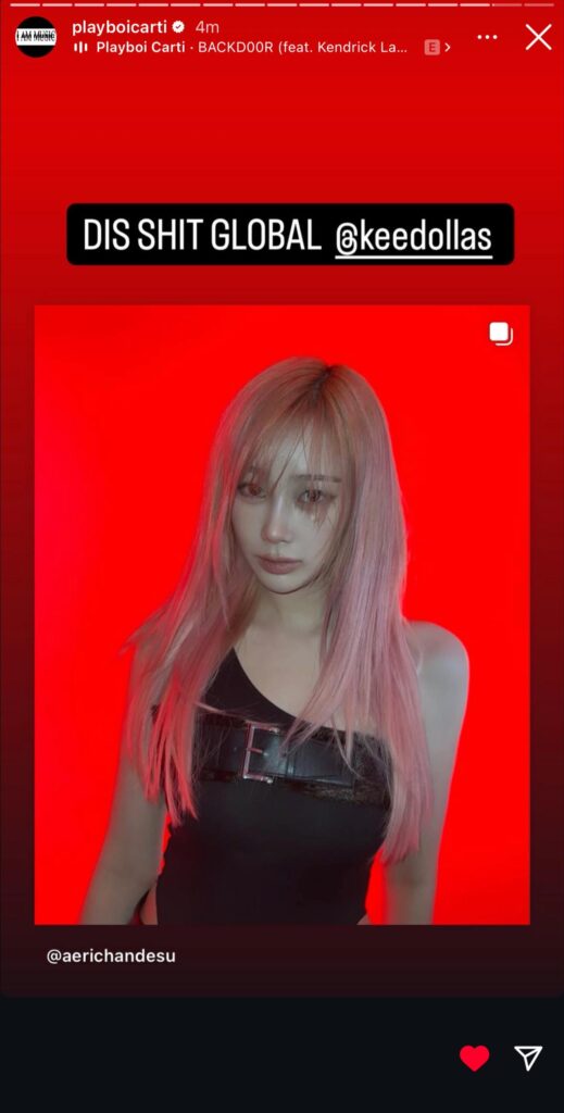Rapper Playboi Carti just reposted Giselle