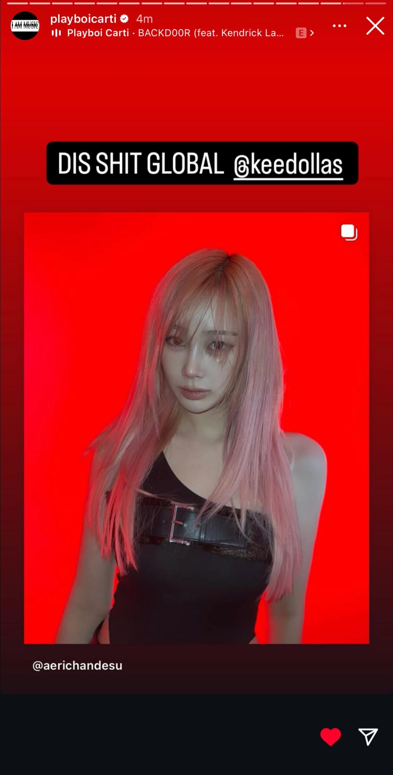 Rapper Playboi Carti just reposted Giselle
