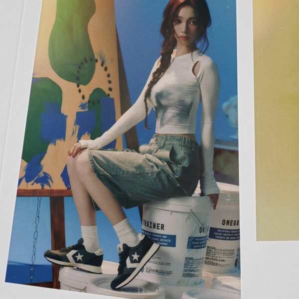 250314 Converse Instagram Update with Karina - Take a look at Karina's behind-the-scenes cuts for Omega Trainers 📸✨