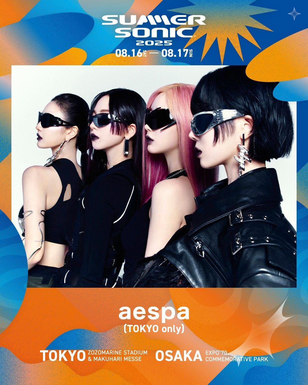 250227 aespa announced as part of the lineup for ‘SUMMER SONIC 2025’ in Tokyo on August 16th - 17th