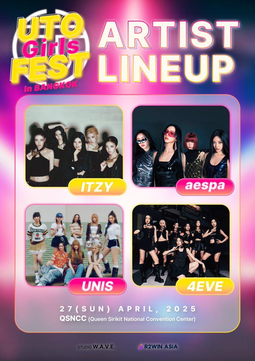 250312 aespa announced as part of the lineup for 2025 UTO FEST GIRLS IN BANGKOK on April 27th