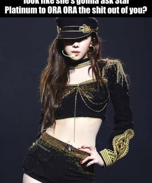 aespa really be making a JoJo reference at their “SYNK: PARALLEL LINE” encore show (OC meme)