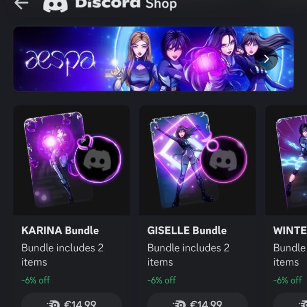 aespa on Discord shop