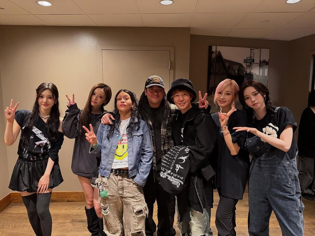 250203 Paige Garabito & Shintaro Yasuda Instagram Update with aespa (Songwriters of 'Dopamine')
