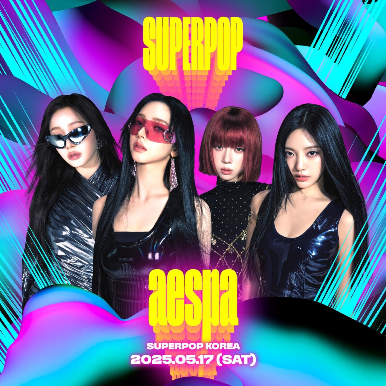 250319 aespa announced as part of the lineup for 'SUPERPOP 2025 KOREA' on May 17th