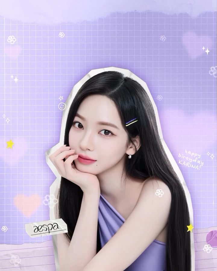 250411 mise en scéne Instagram Update with Karina - 🌸🎂 Happy Birthday, KARINA! 🎂🌸