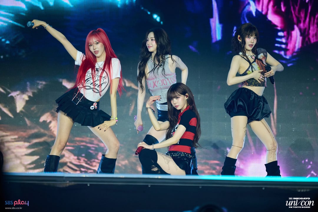 250429 aespa - Whiplash + Sun and Moon + Hot Mess + Next Level + Supernova (250413 Inkigayo Unicon in Tokyo Dome On-Site Pics)