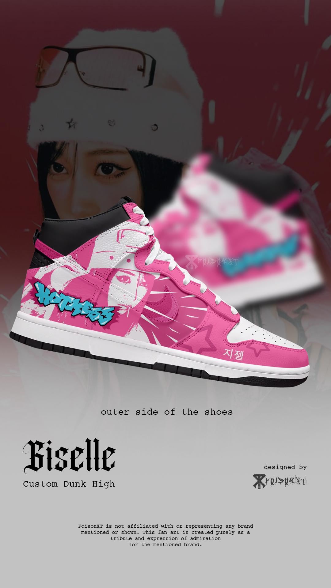 Giselle Custom shoes (dunk high)