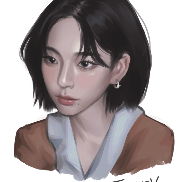 Quick painting of Karina