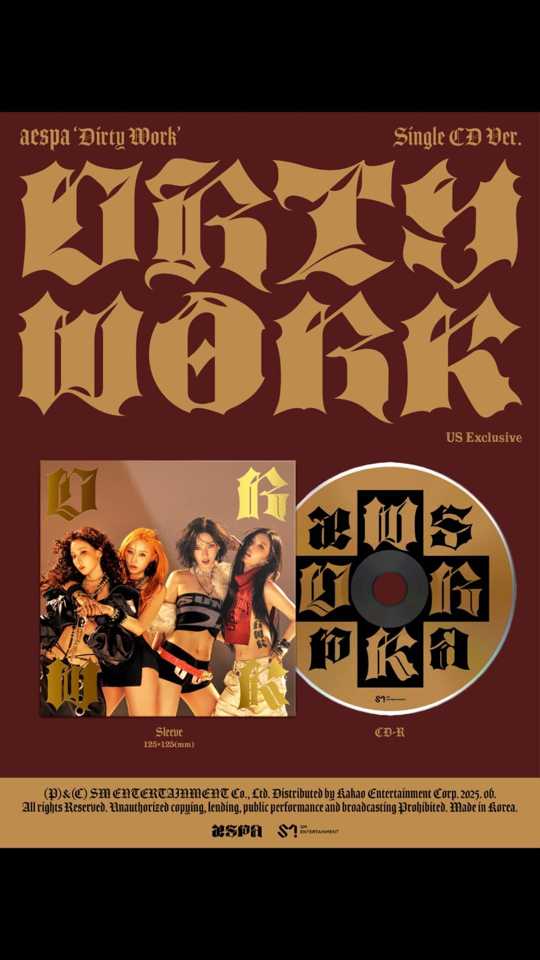 250613 aespa - Dirty Work (Single CD Ver. Details Preview)